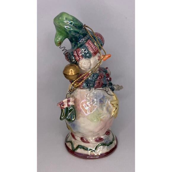 Petite Noel Christmas Ornament, Snowman, Bells, Shiny, Star, Hat, Vintage, Tree - Picture 2 of 7